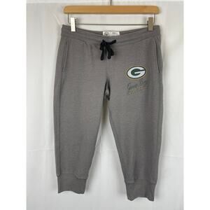 '47 Forty Seven Women's Green Bay Packers Capri Joggers Gray Tie Waist Size S